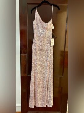 Xscape long sequined gown NWT